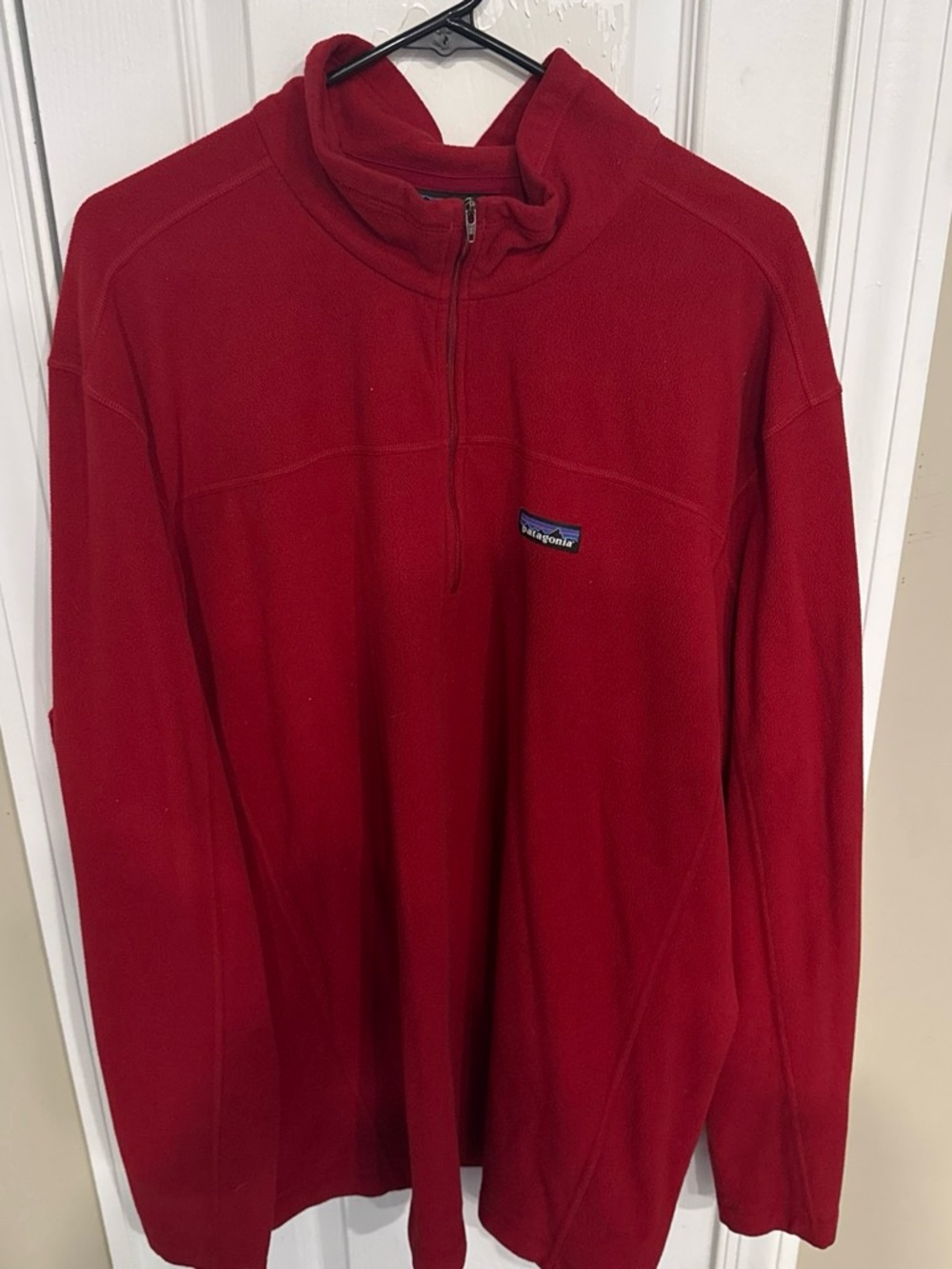 Patagonia Men's  Red Half-Zip Fleece Pullover